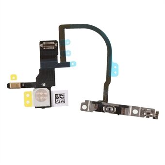 OEM strøm PÅ/AV-bryter-knapp fleksibel kabel med metallplate-erstatningsdel for iPhone XS Max 6,5 tommer