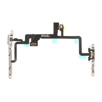 Strøm PÅ/AV og volumknapp Flex-kabel erstatning med metallplate for iPhone 7 Plus 5,5 tommer