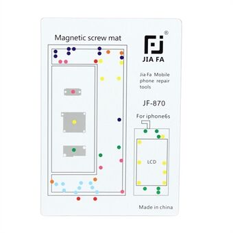 JIAFA JF-870 magnetisk skruematte telefonreparasjonsverktøy for iPhone 6s 4,7-tommers