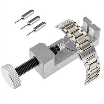 Klokkebåndsrem Link Pin Remover Reparasjonsverktøysett for urmakere - Sølv
