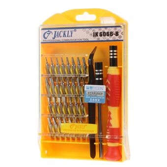 JACKLY JK6066-B 33-i-1 Precision miniskrutrekkerverktøysett for bærbare mobiltelefoner