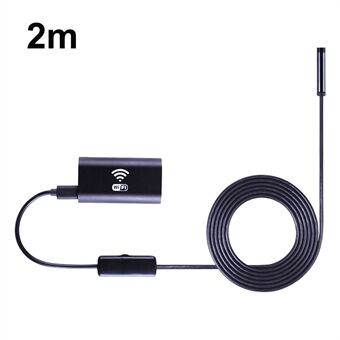 F99 WiFi-endoskop HD-inspeksjonskamera Trådløst slangekamera med 2M halvstiv kabel