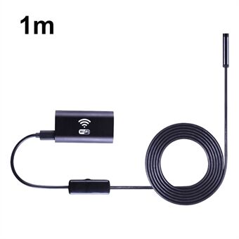 F99 WiFi endoskop HD-inspeksjonskamera trådløst slangekamera med 1 M halvstiv kabel.