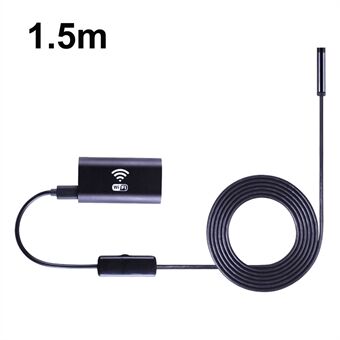 F99 WiFi-endoskop HD-inspeksjonskamera Trådløst slangekamera med 1,5 M halvstiv kabel