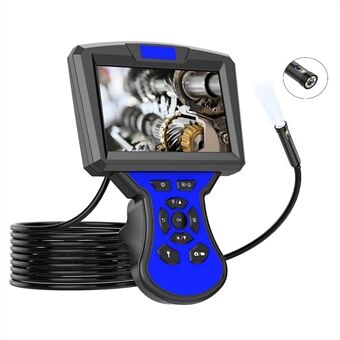 M50 15 m hardtråd 5,5 mm dobbel linse industrielt håndholdt inspeksjonskamera Borescope 5-tommers skjerm Vanntett 8+1 LED-endoskop