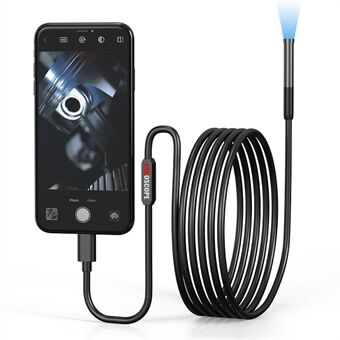 W300 1 m tråd 8 mm linse 1080P HD-boreskopkamera IP67 vanntett industriell inspeksjonsboreskop for iOS Android