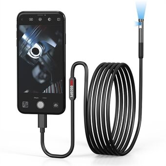 W300 1 m tråd 8 mm endoskop med dobbel linse IP67 vanntett 1080P boreskop inspeksjonskamera for iOS Android