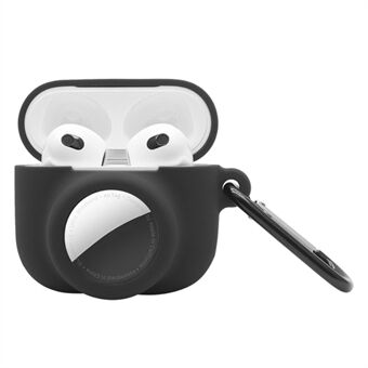 2 i 1 mykt silikonetui Anti- Scratch beskyttelsesdeksel for AirPods 3 / AirTag