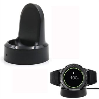 Ladedokkingstasjon / Laderholder med USB-kabel til Samsung Gear S2 S3 Smart Watch