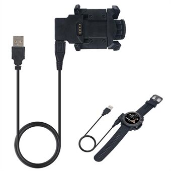 Ladestasjonsholder + USB Data Sync ladekabel for Garmin Fenix 3 HR / Fenix3 / Quatix 3