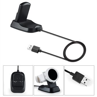 2 i 1 USB-laderholder Dock Stand Adapter for Ticwatch E / Ticwatch S med 1m USB-kabel