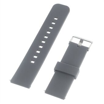 22mm silikonurbånd med metallås til Samsung Gear 2 R380 / Pebble Time / LG G Watch W100 W110 / Asus Zenwatch