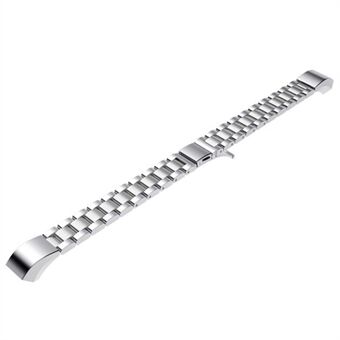 Luksus Tre perler rustfritt Steel stropp med folding låsen for Fitbit Alta