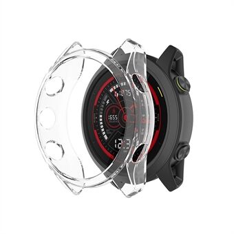 Galvaniseringsetui til Garmin Forerunner745 TPU Smart Watch Beskyttelsesramme - Gjennomsiktig