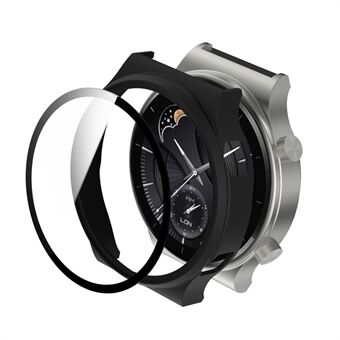 Smartwatch galvanisert matt PC-rammedeksel med herdet glass skjermbeskytter til Huawei Watch GT 2 Pro