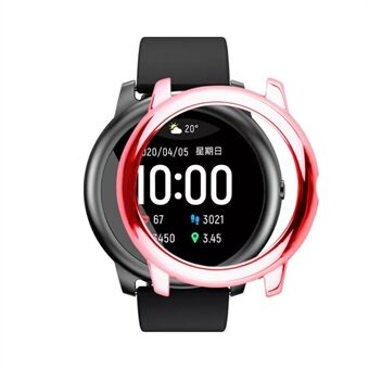 PC Elektroplettert hardt etui Støtsikkert Smart Watch Frame Cover Shell for Xiaomi Haylou Solar LS05