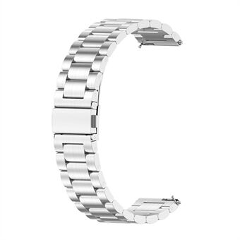 22 mm 3-perler Premium rustfritt Steel Smart Watch Band Smart Armbåndsrem for Huawei Watch GT 3 46 mm / Huawei Watch GT Runner - Sølv