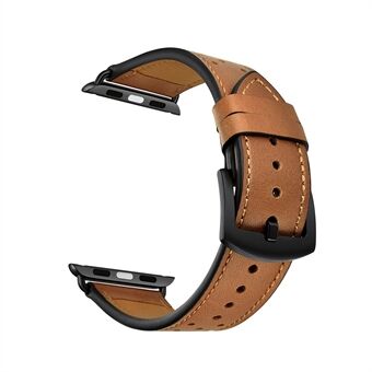 Crazy Horse Skin ekte skinnurremskifte til Apple Watch Series 6 / SE / 5/4 40mm / Series 3/2/1 38mm
