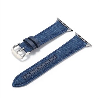 Jean Cloth Texture Watch Strap Erstatning for Apple Watch Series 1/2/3 42mm / Series 4/5/6 / SE 44mm