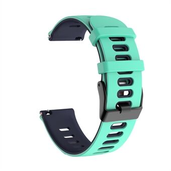 20mm Dual-colour Silicone Smart Watch Replacement Rem (Black Buckle) for Garmin Forerunner 245 / Samsung Gear S2, etc.