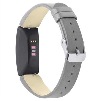 Single Loop Hemming ekte skinn kort stil urbånd til Fitbit Inspire / Inspire HR