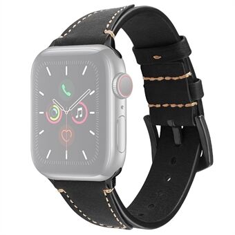 Ekte lær Nail Tail Style Watch Band for Apple Watch Series 6 / SE / 5/4 40mm / Series 3/2/1 Watch 38mm