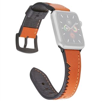 Ekte skinn krokodille tenner stil klokkerem for Apple Watch Series 6 / SE / 5/4 40mm / Series 3/2/1 Watch 38mm