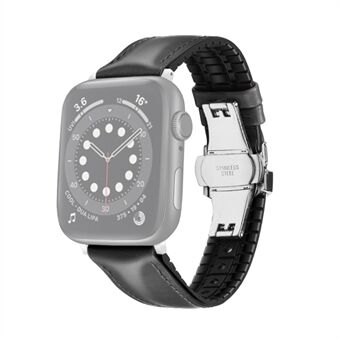 Kuskinn + Gummibånd for Apple Watch Series 6 40MM / SE 40MM / 4 40mm / 5 40mm / 3 38mm / 2 38mm / 1 38mm