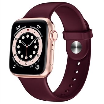 Silikonarmband för ersättning av Apple Watch 1/2/3 38mm eller 4/5/6/SE 40mm - Bordeaux rød