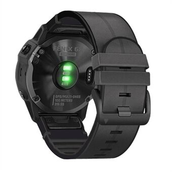 26 MM PU læroverflate + silikon Smart Watch Band Rem for Garmin Watch