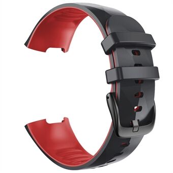 To-farget silikon Smart Watch Band erstatning håndleddsrem for Fitbit Charge 3 / Charge 4