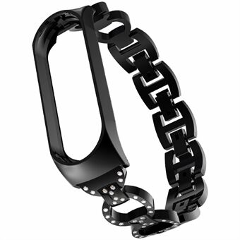 8-formet design rustfritt Steel smykker Bling håndleddsbånd Diamantarmbånd metallrem erstatning for Xiaomi Mi Band 4/3