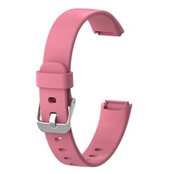 Myk silikon ensfarget klokkerem til håndleddsrem for Fitbit Luxe, størrelse: S
