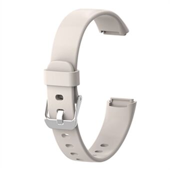 Silikon justerbar ensfarget klokkerem erstatning håndleddsarmbånd belte for Fitbit Luxe, størrelse: L