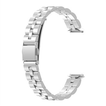 Klokkebånd i rustfritt Steel 3 perler Nøyaktig skjæreprosess Erstatningsarmbånd Armbånd for Fitbit Luxe / Spesialutgave - Sølv