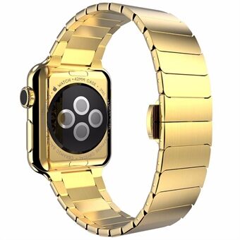 Utskifting av metallrem i rustfritt Steel med sommerfuglspenne for Apple Watch Series 7 41 mm / Apple Watch Series 6 SE 5 4 40 mm / Series 3 2 1 38 mm