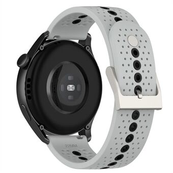20 mm tofarget silikonklokkerem Armbånd for Huawei Watch GT3 42 mm / Samsung Galaxy Watch 42 mm