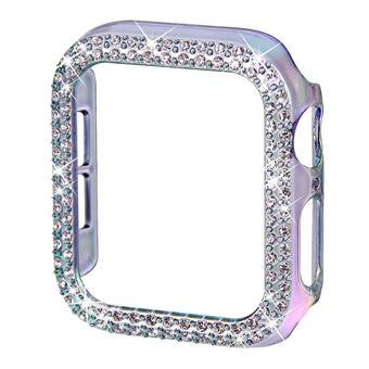 Rhinestone Decor Hard PC Anti-fall Watch Protective Cover Case for Apple Watch Series 7 45mm - Multi