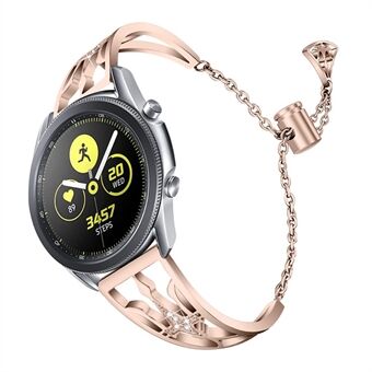 22 mm uthulet metallrem i rustfritt Steel Dame Dressy Rhinestone Armbånd Armbånd for Samsung Galaxy Watch3 45 mm / Klokke 46 mm
