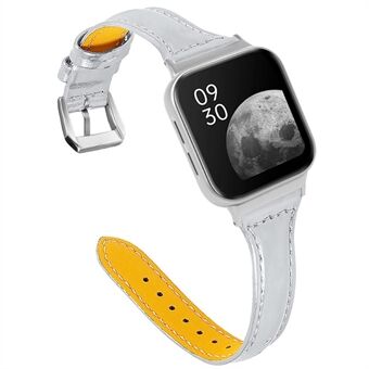 Topplag okseskinn Smart klokkerem i ekte skinn erstatningsklokkerem for Oppo Watch 46 mm