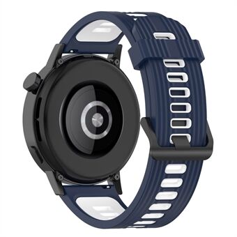 20 mm Stripes Design Tofarget silikon, mykt klokkebånd Justerbar håndleddsrem for Huawei Watch GT3 42 mm / Samsung Galaxy Watch4 40 mm / 44 mm