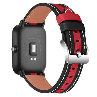 20 mm Smart klokkerem for Huami Amazfit GTS / Bip / Bip Lite fargeskjøtedesign Kuskinn erstatningsbånd