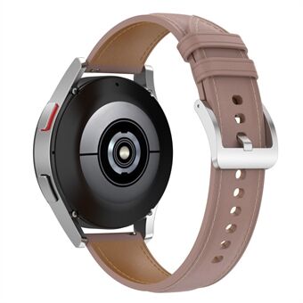 For Samsung Galaxy Watch 4 40 mm / 44 mm / Galaxy Watch3 41 mm / Galaxy Watch Active2 40 mm / 44 mm / Huawei / Garmin Smart Watch 20 mm erstatningsreim i ekte lær