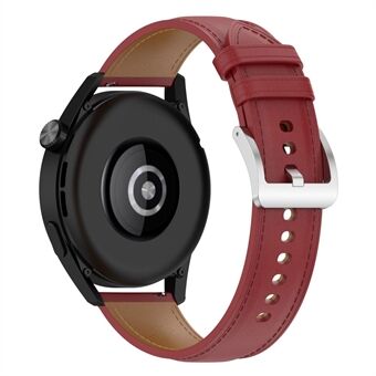For Samsung Galaxy Watch3 45 mm / Huawei Watch GT 3 / Honor Watch GS3 / Garmin/ Xiaomi Mi Watch S1 22 mm klokkerem i ekte lær