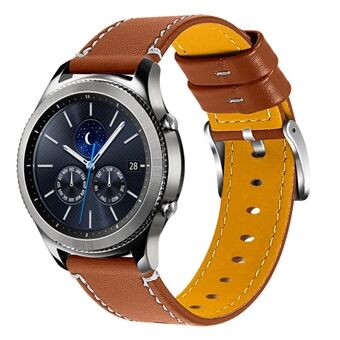 For Honor Steel 2 46 mm mykt okseskinn 22 mm Universal Smart Watch Band håndleddsrem med rustfri stålspenne