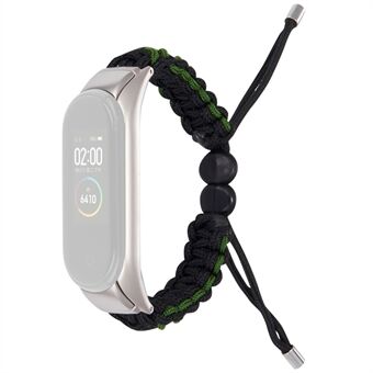 For Xiaomi Mi Band 3 / Mi Band 4 Nylon Rope Watch Band Snøring Justerbar håndleddsrem erstatning