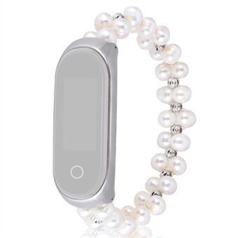 For Xiaomi Mi Band 5/6 Pearls Armbånd Smart Watch Band erstatning håndleddsrem