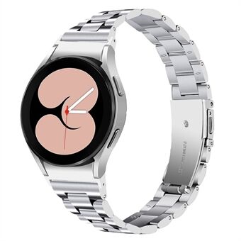 For Samsung Galaxy Watch4 Active 40mm / 44mm / Watch4 Classic 42mm / 46mm Stilig smal type klokkerem 3 perler rustfritt Steel erstatningsarmbånd - sølv