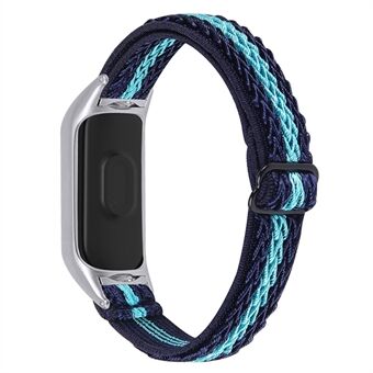 For Xiaomi Mi Band 5/6 Sport Elastics Nylon Watch Band Adjustable Woven Loop Wristband Replacement Bracelet Accessories