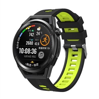 For Samsung Galaxy Watch 5 40mm / 44mm / Watch 5 Pro 45mm Dual Color Watch Band 20mm Silikon Pustende Justerbar Sportsrem